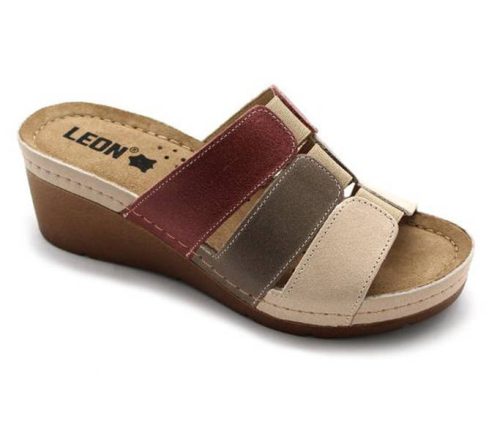 Leon Comfort női papucs - 1009 Bezs-Rozsa