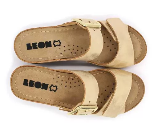 Leon Comfort női papucs - 1110 arany