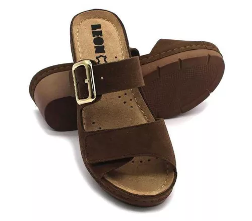 Leon Comfort női papucs - 1110 barna