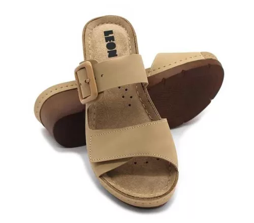 Leon Comfort női papucs - 1110 bezs