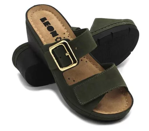 Leon Comfort női papucs - 1110 zold