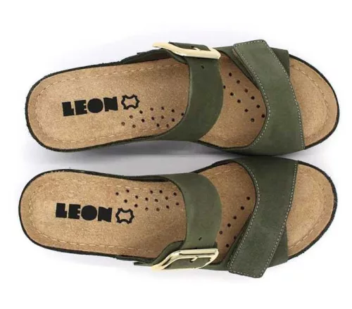 Leon Comfort női papucs - 1110 zold