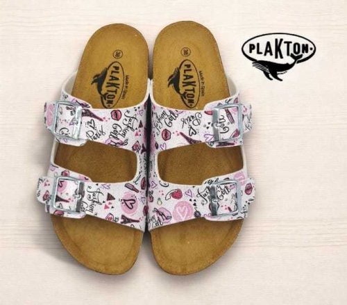 Plakton női papucs - 180010-Blanco