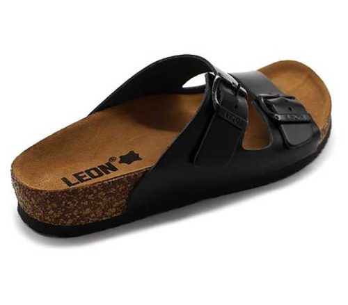 Leon Comfort férfi papucs - 4703 fekete-bak
