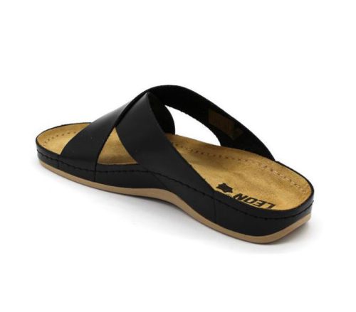 Leon Comfort férfi papucs - 705 Fekete