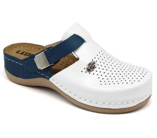 Leon Comfort női papucs - 901 Feher-Kek