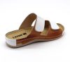 Leon Comfort női papucs - 952 White-Brown
