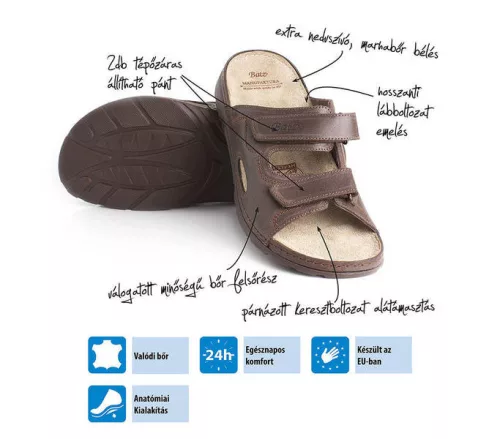 Batz férfi papucs - Mike barna
