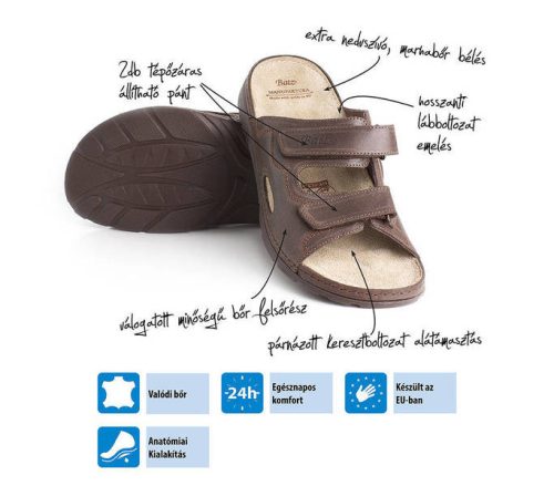 Batz férfi papucs - Mike barna